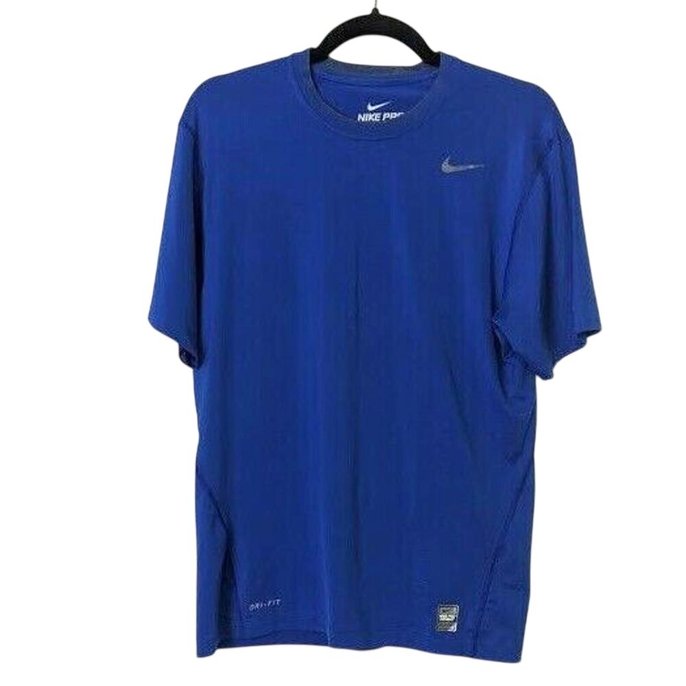 Nike Mens Medium Pro Combat Dri Fit Fitted Blue